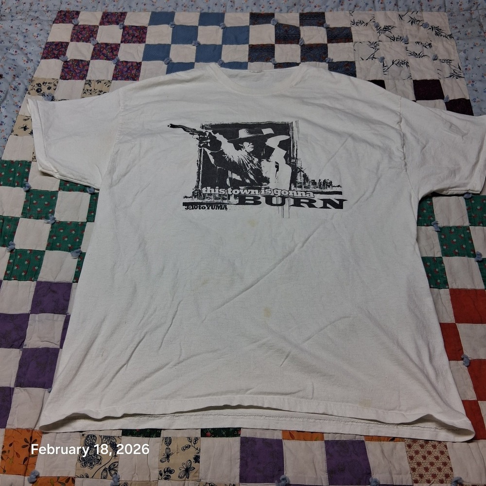 * 3:10 to Yuma Movie Promo T Shirt‎ Size XL Short Sleeve Tee